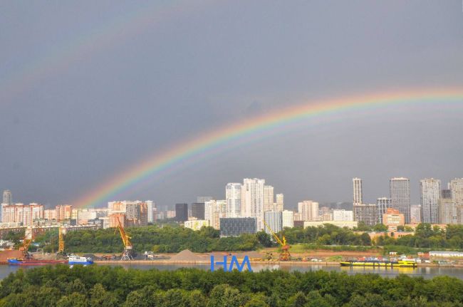 😍 Радуга над Москвой..