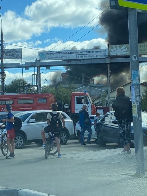 Пожар в Глухово около магазина..