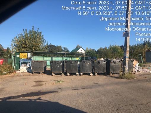Д.Манюхино, ул. Центральная… ежедневно проезжая мимо, наблюдаю картину «центрального мусорного полигона»…..