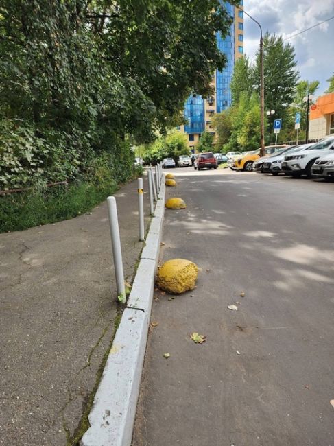 Пока у одних домов дебаты, нужны ли заборы и надо ли огораживать тротуар, чтобы на нем не парковались, у дома..