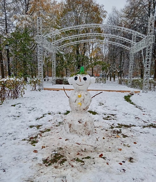 А вы успели слепить снеговика?  Фото: https://t.me/aviasad  Город..