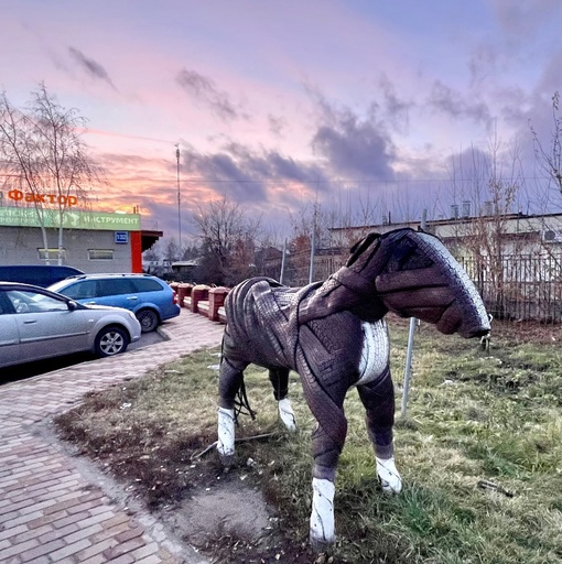 А вы когда нибудь видели на улице Михалевича резиновую лошадь ?  ..