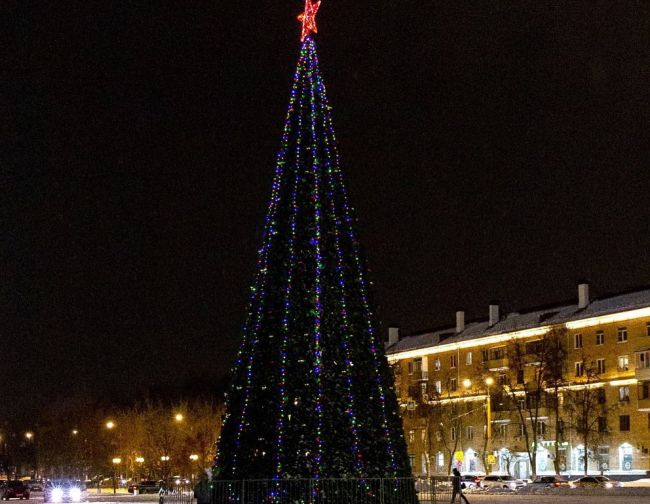 🎄 На центральной площади города установили пушистую красавицу — главный символ Нового года — 21-метровую..