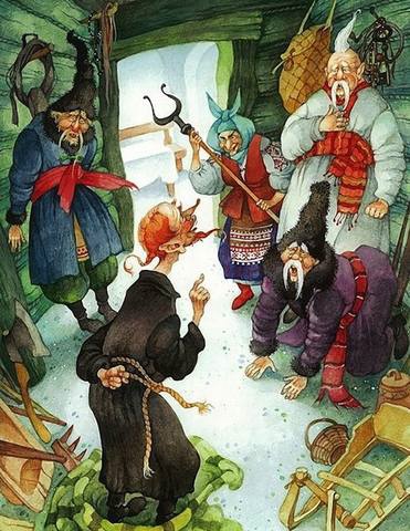 Ночь перед Рождеством! 
---------------------------------------— 
Гоголь в современной поэзии и рисунках. 
Художник Ольга..