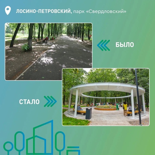 Приятные изменения в Лосино-Петровском💛  🌳В городском парке "Свердловский" сейчас можно не только..