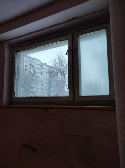 Пироговский, Фабричная 6 корп 2. Год постройки 1993, окна в подъезде держаться на честном слове. На них дышать..