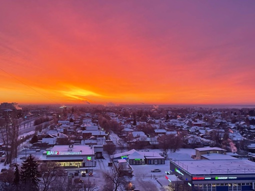 Чудесный был сегодня рассвет ❤😍  Город..