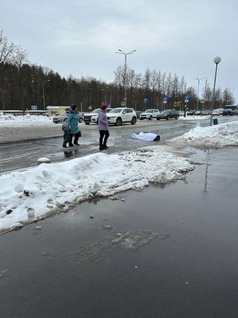 На парковке Южного рынка лежит труп, накрыт, полиция на месте.
Фото из чата "Подольск: пробки, засады,..