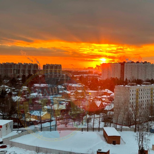 Сегодняшний закат в Балашихе! 🔥..