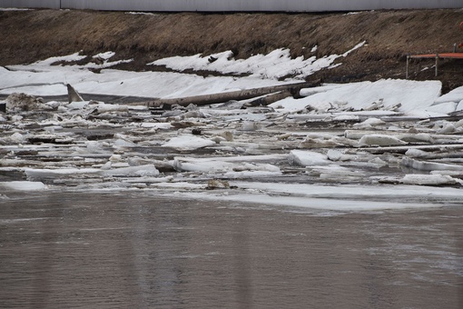 💦 Набережная в Коломне уходит под воду  Лед на реках Коломны стремительно тает. Вода начинает прибывать. По..