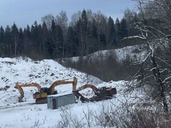 Уже даже песок воруют  Незаконную добычу песка обнаружили в поселке Новое Литвиново Щелковского городского..