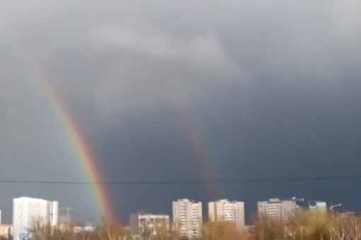 Двойная радуга над Мытищами..