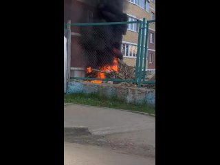 Пожар на Гривно в недострое. Советская 18 корпус..