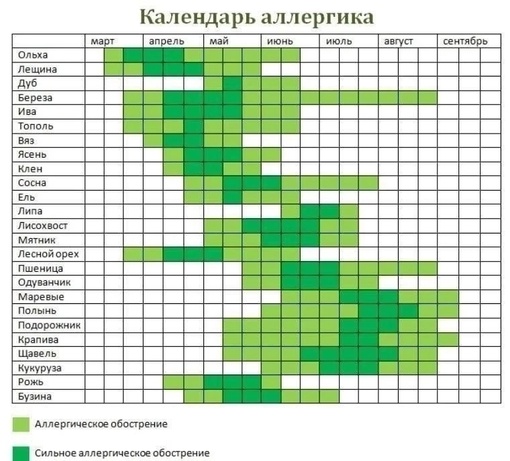 В Подмосковье стартовал сезон аллергии 🤧 
Сохраняйте календарь, чтобы быть в..