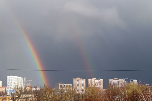 Двойная радуга над Мытищами..