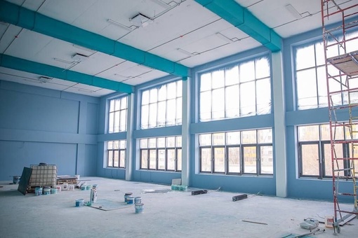 Новый корпус школы №8 «Надежда» готов на 79% 🏗️  На текущий момент завершены работы по монтажу окон и..