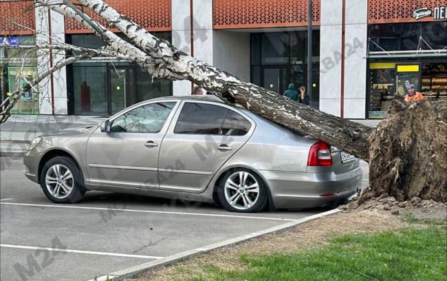Жилой фонд из-за урагана упал на крышу авто на..