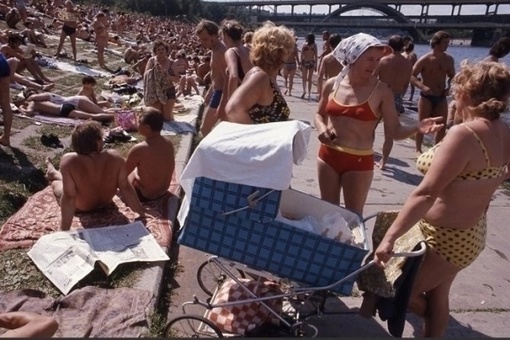 🌞Летний отдых на берегу Москвы-реки, 1970-е..