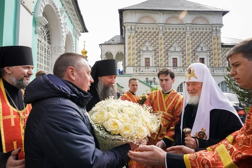 Вчера, в пятницу Светлой седмицы, праздник иконы Божией Матери «Живоносный Источник», Святейший Патриарх..