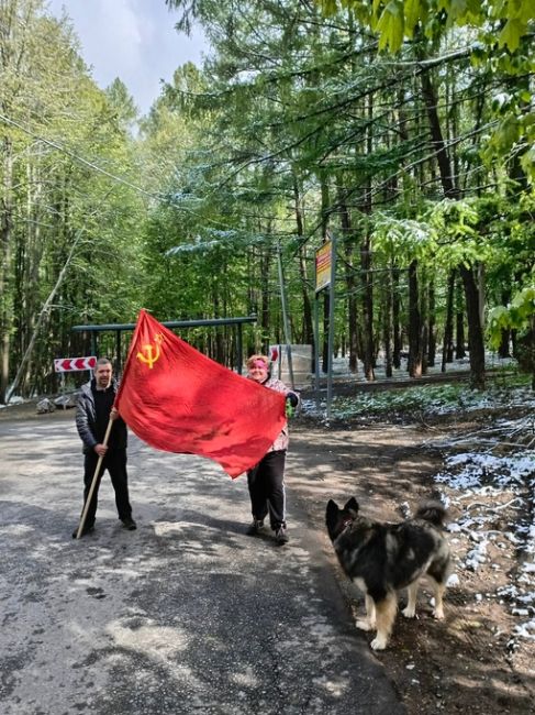 [https://vk.com/wall-34882023_1712614|История с найденным] в Химкинском лесу советским флагом на субботнике получила..