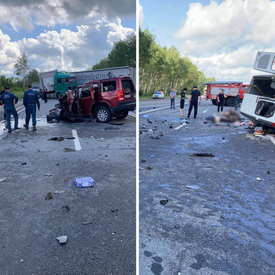 ДТП со множеством жертв в Рязанской области  «Газель» и «Land Rover Discovery» столкнулись на трассе М-5...