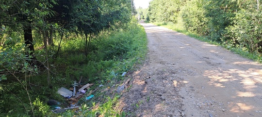 В Московской области около СНТ Лесные дали мусоровоз компании "Эколайф" прилег отдохнуть на край дороги,..