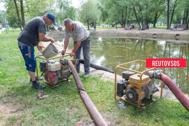 🟢В центральном парке Реутова прогресс - начали очистку мини прудов 
🏝Как рассказала заместитель Главы..