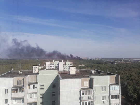 Пожар на коксогазовом заводе в Видном 
Дым затягивает южные районы..