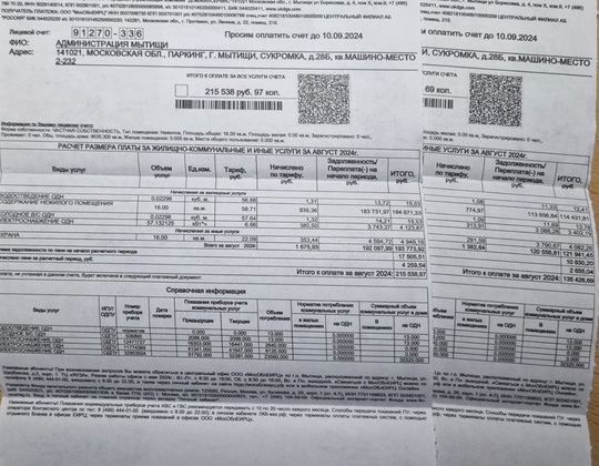 Сукромка 28б, подземный паркинг ждёт оплату счетов за машиноместа Администрации г.о.Мытищи. 
Когда..