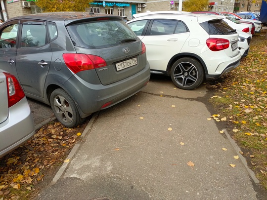 Здравствуйте. Вот такие молодцы сегодня перегородили тротуар возле "Магнита" на ул. Декабристов. До..