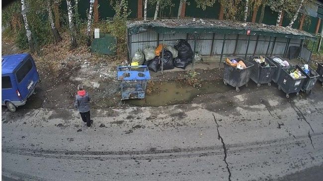 В Ленинском городском округе продолжают фиксировать несанкционированный сброс мусора на контейнерных..