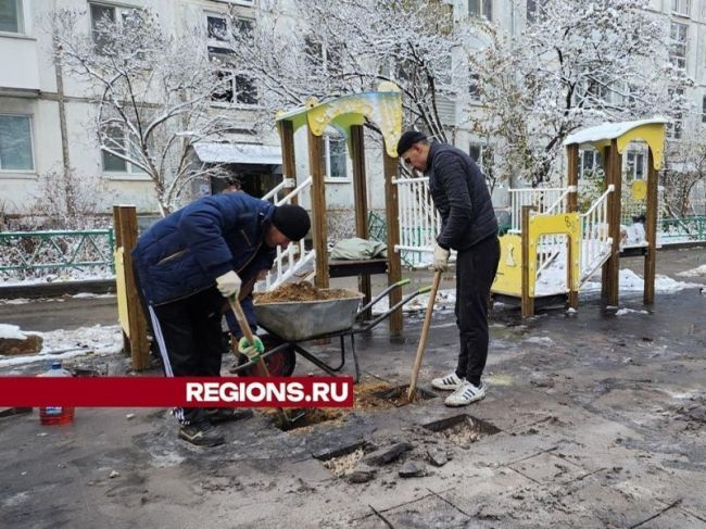 В Пушкино на Московском проспекте новую детскую площадку планируют установить до конца ноября.  Во дворе..