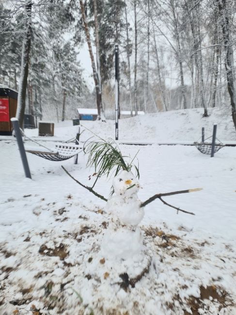 Первый снеговик..