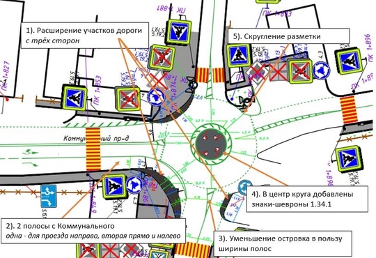 ❗️На кругу Репина последние несколько дней кипят работы: идет расширение кругового движения.  На следующей..