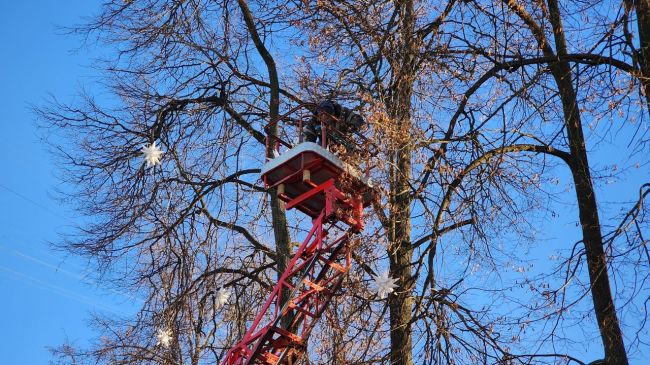 Деревья у Богородского украсили к Новому году. ☃️  В ближайшее время на Фонтанной площади установят..