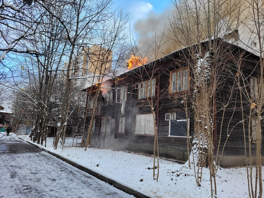 Красногорск. Пожар на улице Народного..