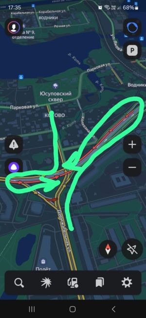 Всем добрый вечер! Хотел предложить такую идею Дорожникам !  Если есть всегда зелёный светофор с эстакады на..