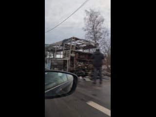 🚌Сегодня у автобусной остановки «Дурыкино», расположенной на Ленинградском шоссе, произошло возгорание..