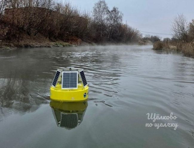 На Клязьме появилась платформа контроля воды!  Недалеко от Щелковских очистных сооружений установили..