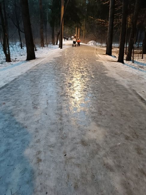 А вы слышали, что в Ольгинском парке открыли новый каток? Пешеходные дорожки все залиты, народу никого. Так..